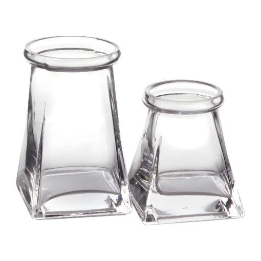 Petite Pyramid Glass Flower Vase -Garden of Petals oslo floral supplies close up e9e21