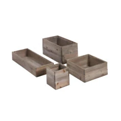 Wooden Square Flower Box -Garden of Petals wooden square flower box floral supplies stem 4f1a7